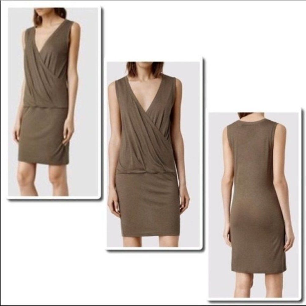 ALL Saints Keri’s Dress In Chocolate